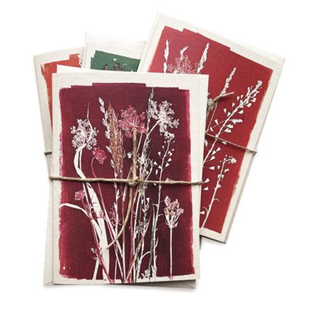 Postkaarten Natuurprent Veldboeket, set van 4 (gevouwen) inclusief envelop